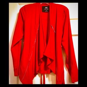 Naked Zebra Open Red Blazer Jacket